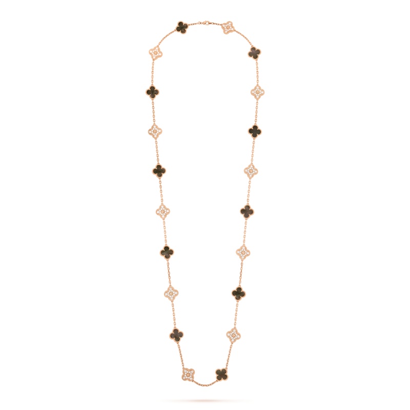 Vintage Alhambra long necklace, 20 motifs