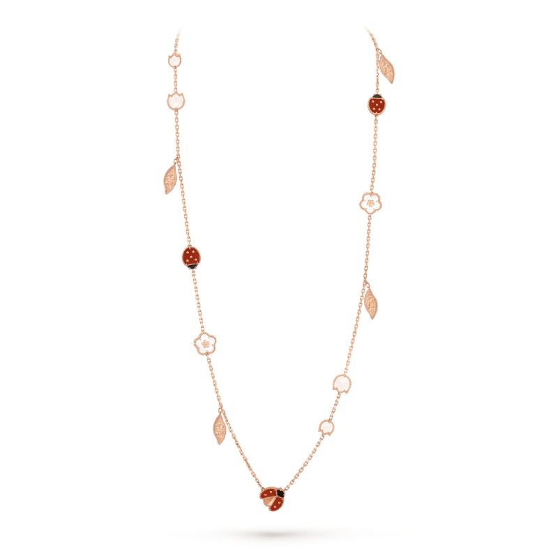 Lucky Spring long necklace, 15 motifs Lucky Spring long necklace, 15 motifs