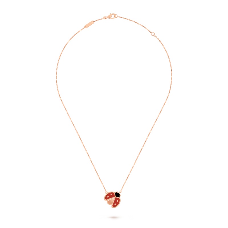 Lucky Spring pendant, open wings ladybug