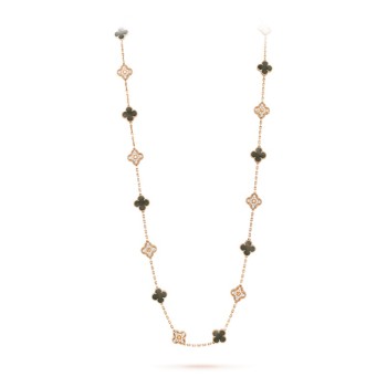 Vintage Alhambra long necklace, 20 motifs