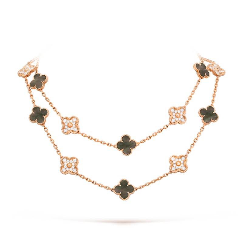 Vintage Alhambra long necklace, 20 motifs
