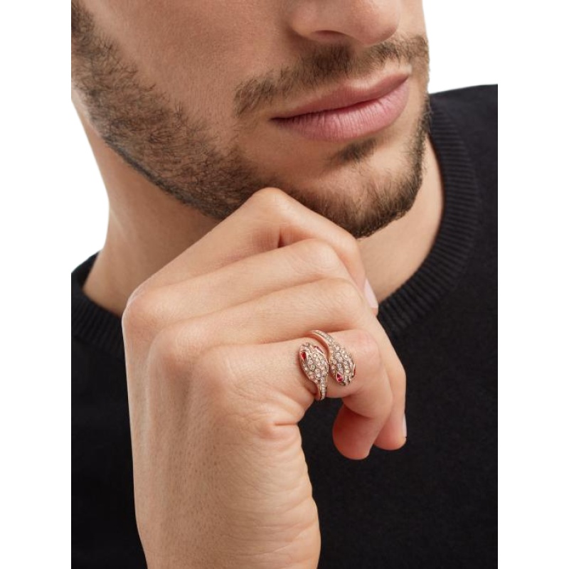 Serpenti Seduttori gilded snake ring