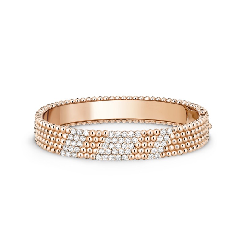 Perlée diamonds bracelet, 5 rows, medium model
