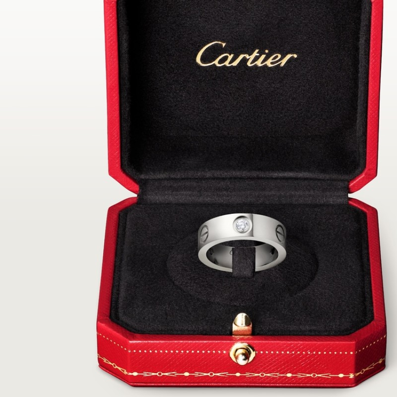 LOVE ring, classic model, 3 diamonds