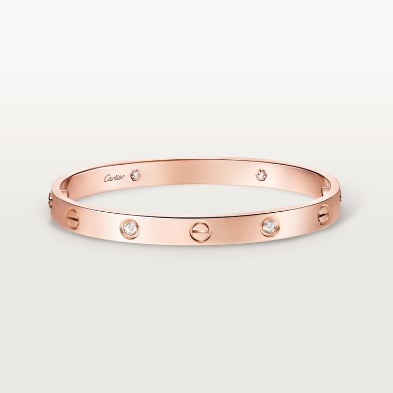 LOVE bracelet, classic model, 4 diamonds LOVE bracelet, classic model, 4 diamonds