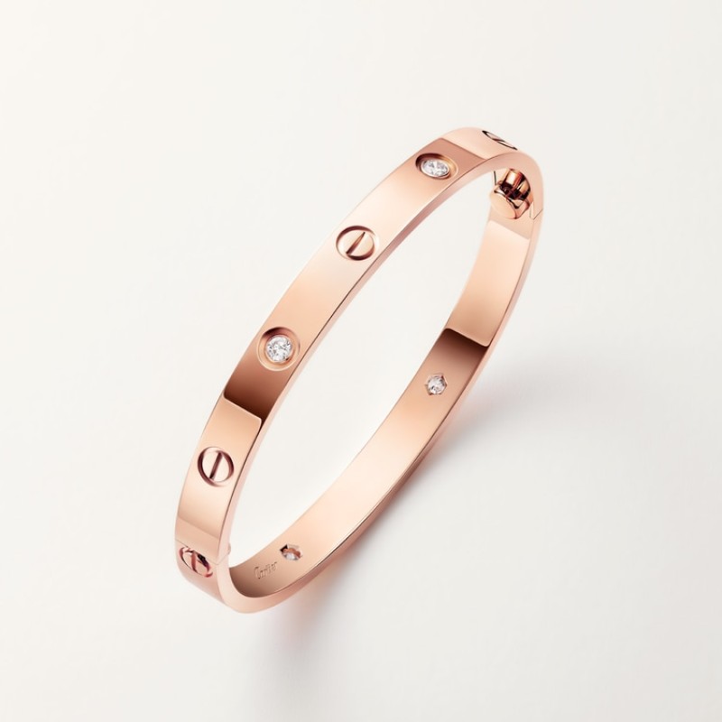 LOVE bracelet, classic model, 4 diamonds LOVE bracelet, classic model, 4 diamonds
