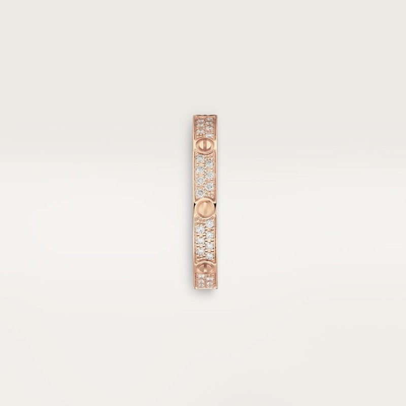 LOVE ring, mini model, paved