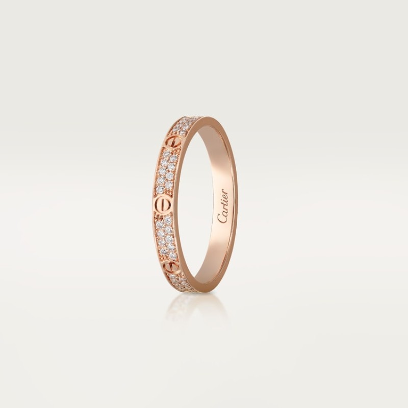LOVE ring, mini model, paved