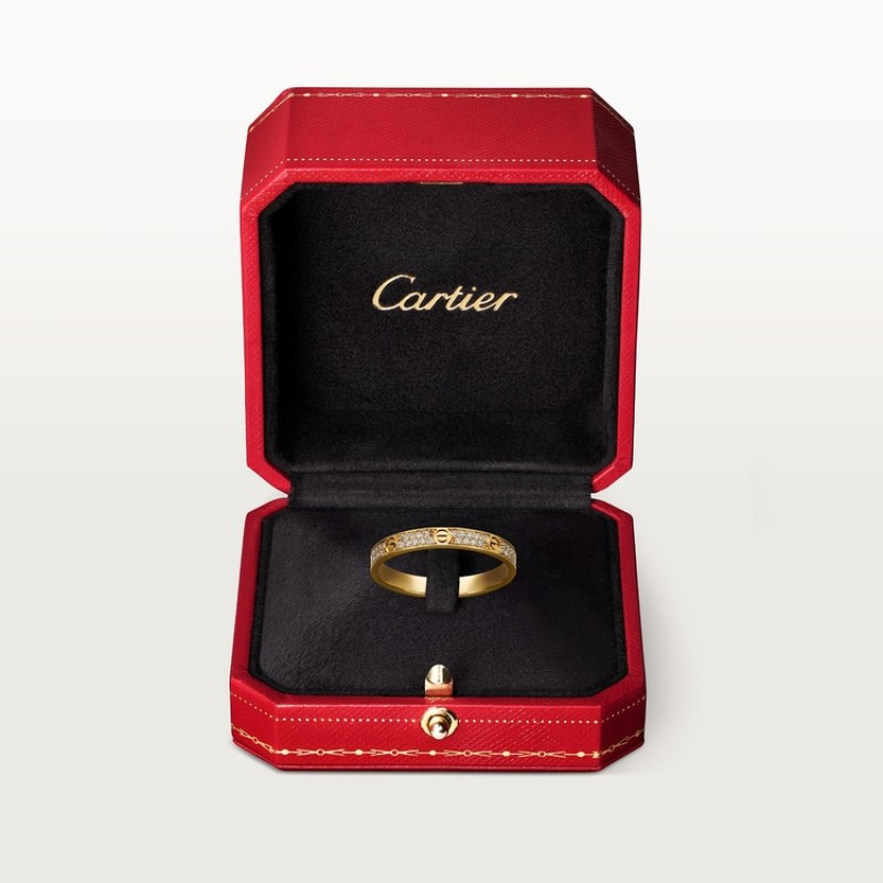 LOVE ring, mini model, paved