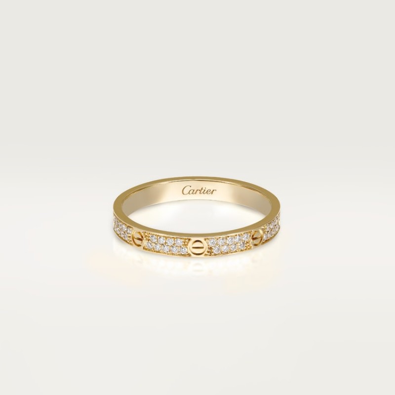 LOVE ring, mini model, paved