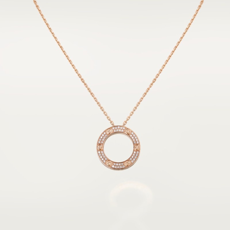 LOVE pendant, paved LOVE pendant, paved