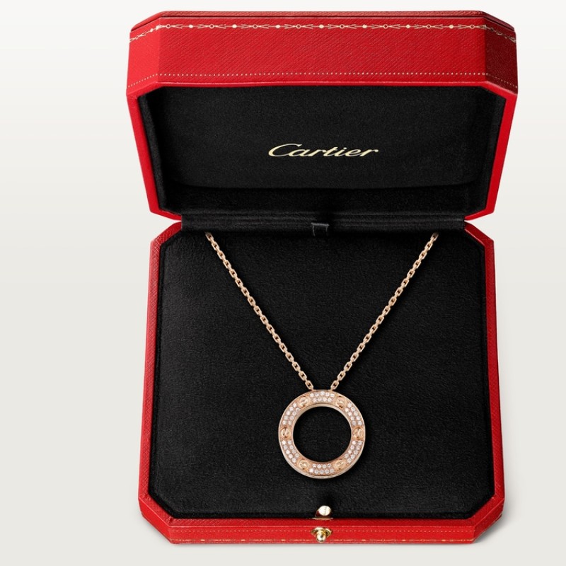 LOVE pendant, paved LOVE pendant, paved