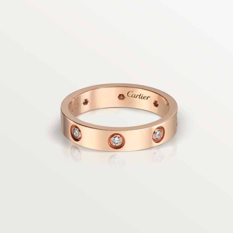 LOVE ring, small model, 8 diamonds LOVE ring, small model, 8 diamonds