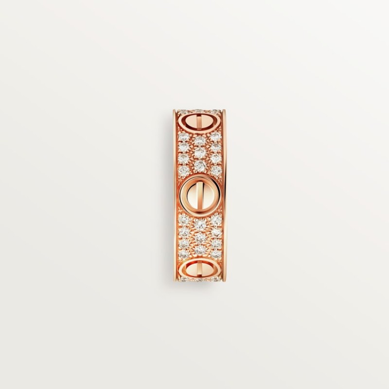 LOVE ring, classic model, paved LOVE ring, classic model, paved