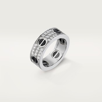 LOVE ring, classic model, paved, ceramic