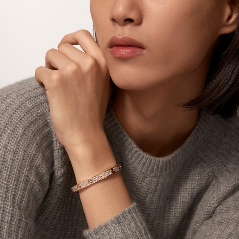 LOVE bracelet, classic model, paved