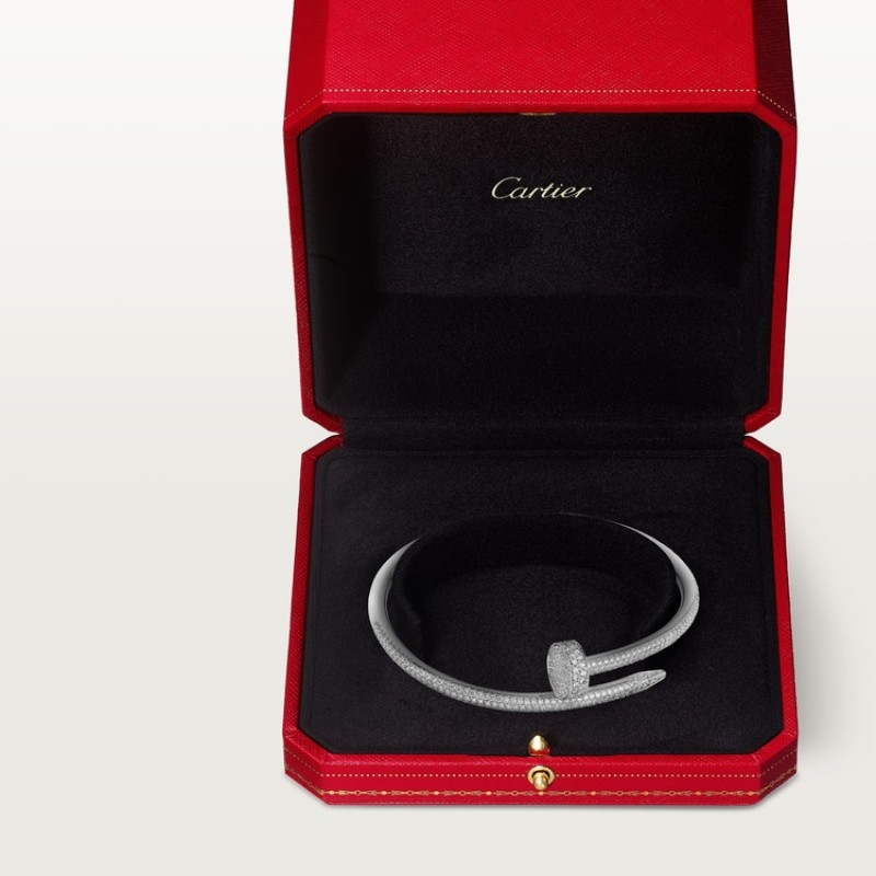 Juste un Clou bracelet, large model, half-paved