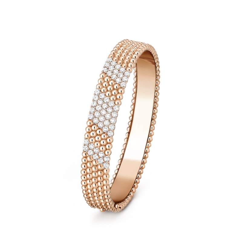 Perlée diamonds bracelet, 5 rows, medium model