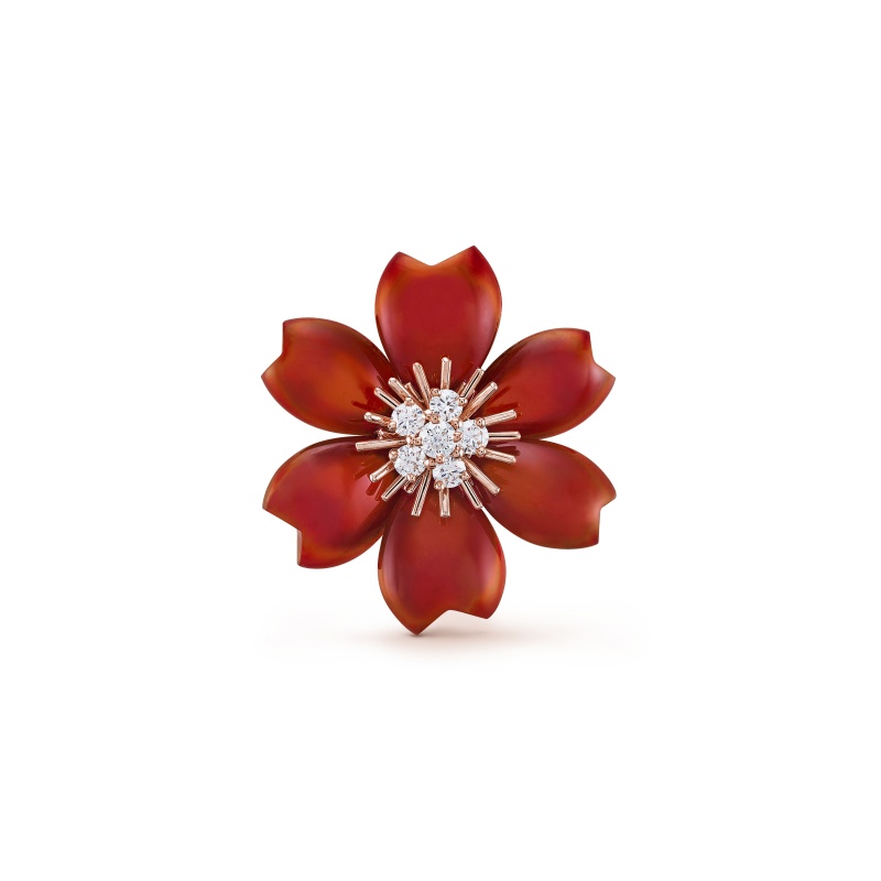 Rose de No?l clip pendant, small model