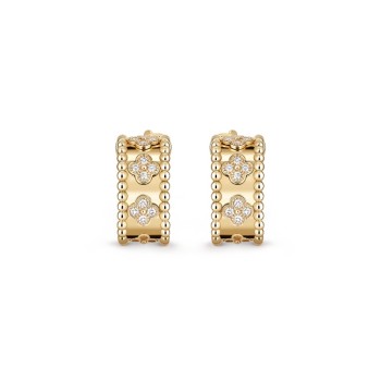 Perlée clovers hoop earrings