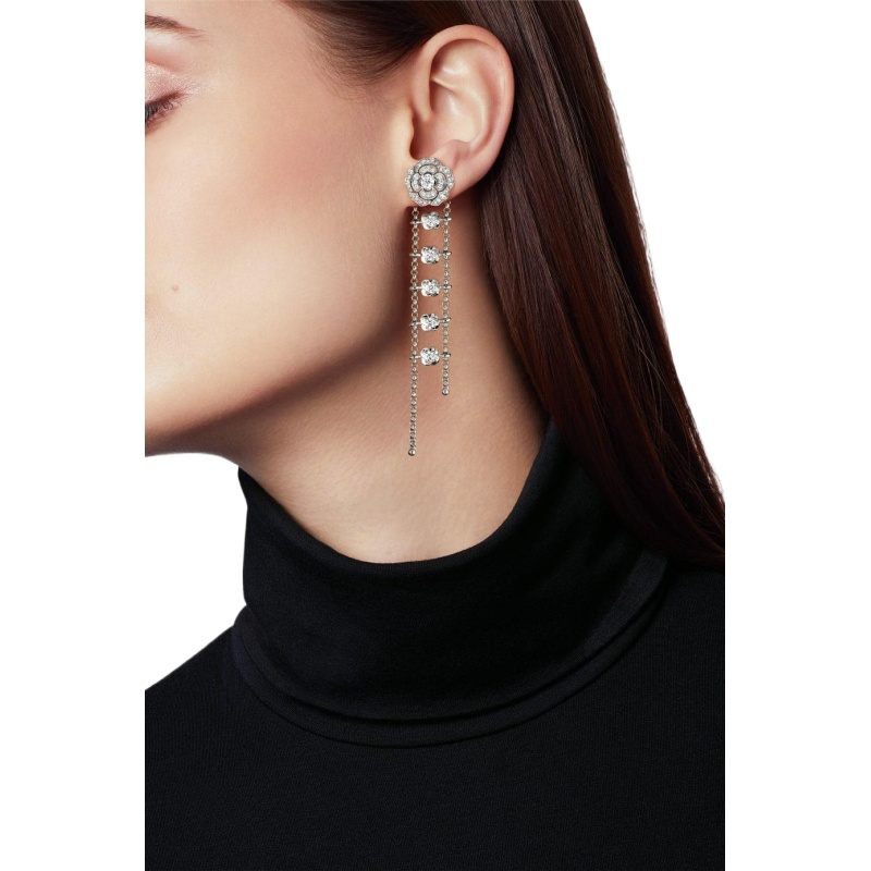 Bouton de Camélia transformable earrings