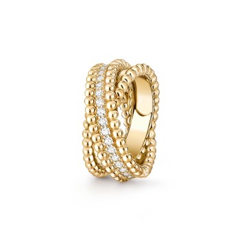 Perlée diamonds duo ring