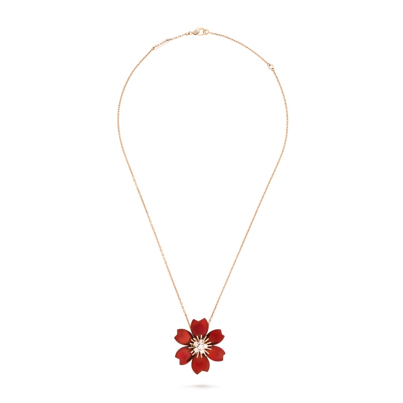 Rose de No?l clip pendant, small model