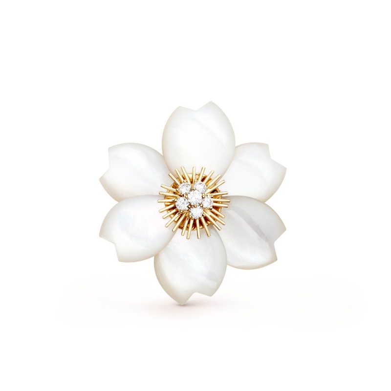 Rose de No?l clip pendant, small model