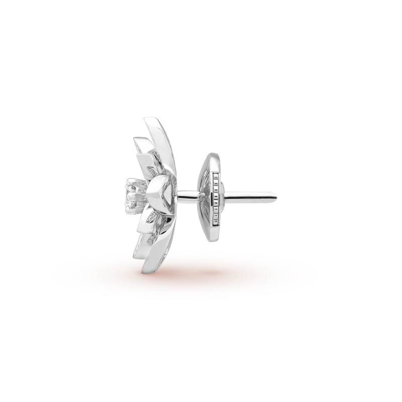 Lotus openwork earrings mini model