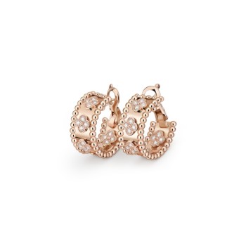 Perlée clovers hoop earrings