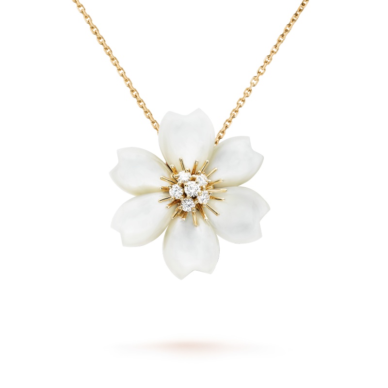 Rose de No?l clip pendant, small model
