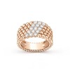 Perlée diamonds ring, 5 rows