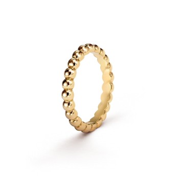 Perlée pearls of gold ring, medium model