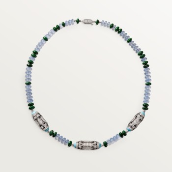 Cartier Géometrie & Contrastes necklace, chalcedony, paved