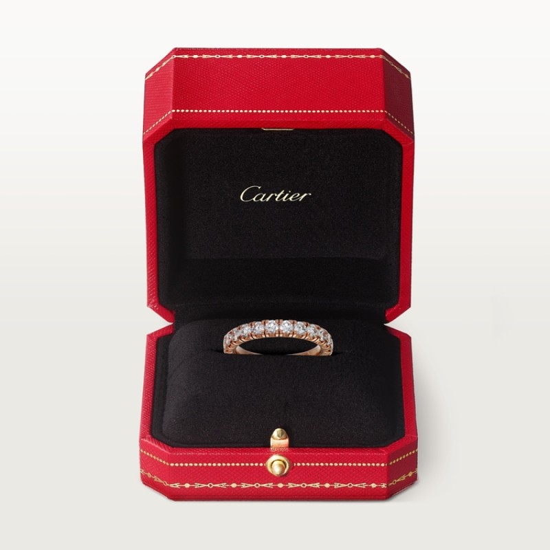 Etincelle de Cartier wedding band, 3.5 mm width, semi-paved Etincelle de Cartier wedding band, 3.5 mm width, semi-paved