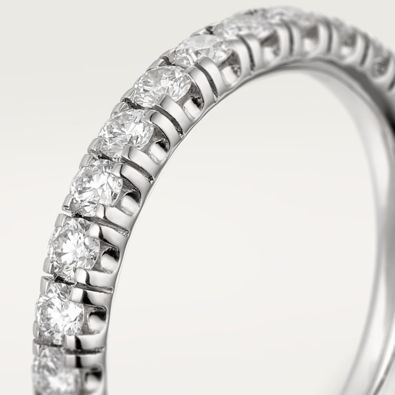 Etincelle de Cartier wedding band, 2 mm width, semi-paved