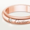 C de Cartier wedding ring, 4 mm width, 1 diamond C de Cartier wedding ring, 4 mm width, 1 diamond