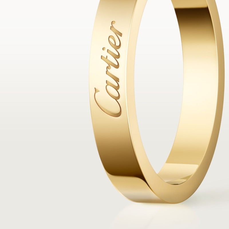 C de Cartier wedding band, 3 mm width