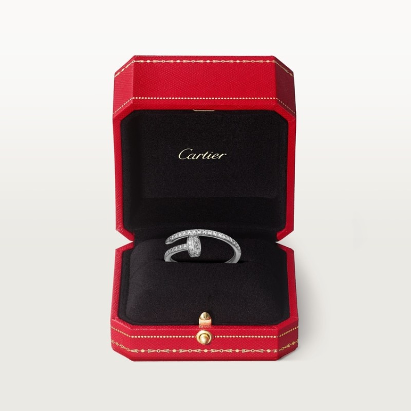 Cartier Juste un Clou ring, small model, half-paved