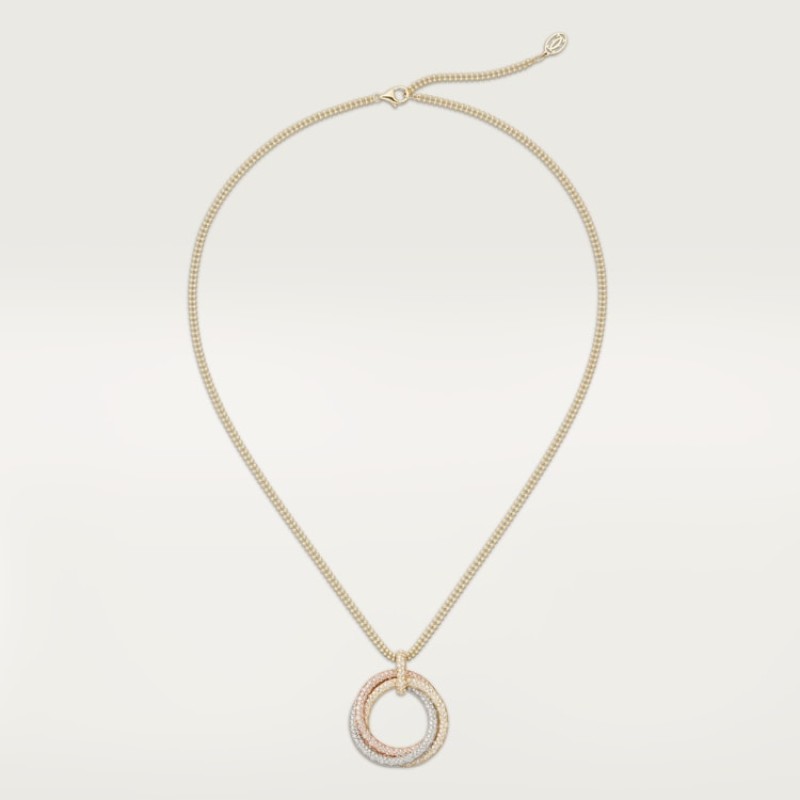 Cartier Trinity pendant, large model, paved