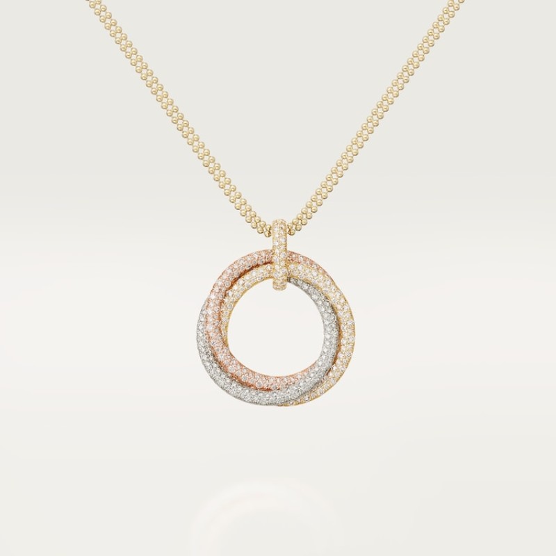 Cartier Trinity pendant, large model, paved