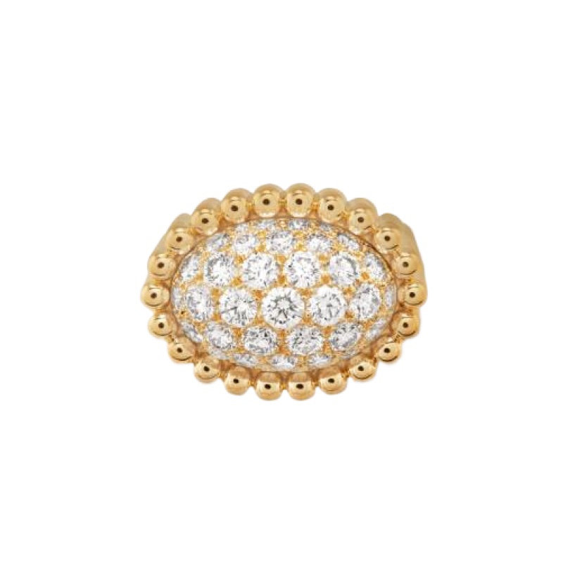Van Cleef & Arpels Perlée diamonds pavé ring