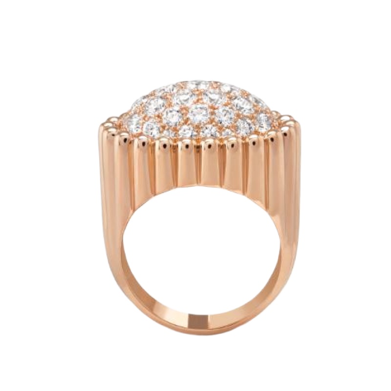 Van Cleef & Arpels Perlée diamonds pavé ring