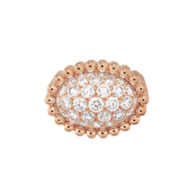 Van Cleef & Arpels Perlée diamonds pavé ring