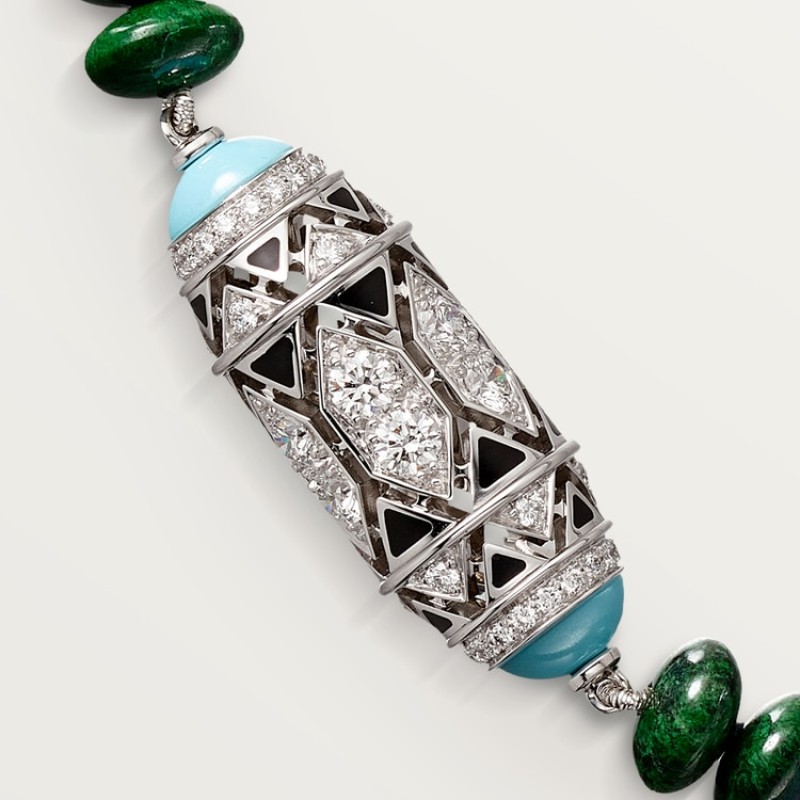 Cartier Géometrie & Contrastes necklace, chalcedony, paved Cartier Géometrie & Contrastes necklace, chalcedony, paved
