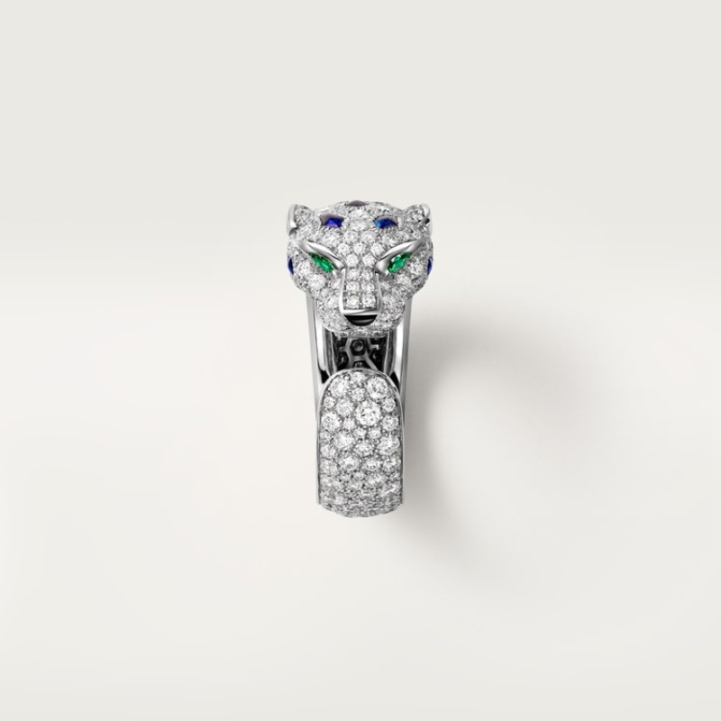 Panthère de Cartier ring, medium model, half-paved Panthère de Cartier ring, medium model, half-paved