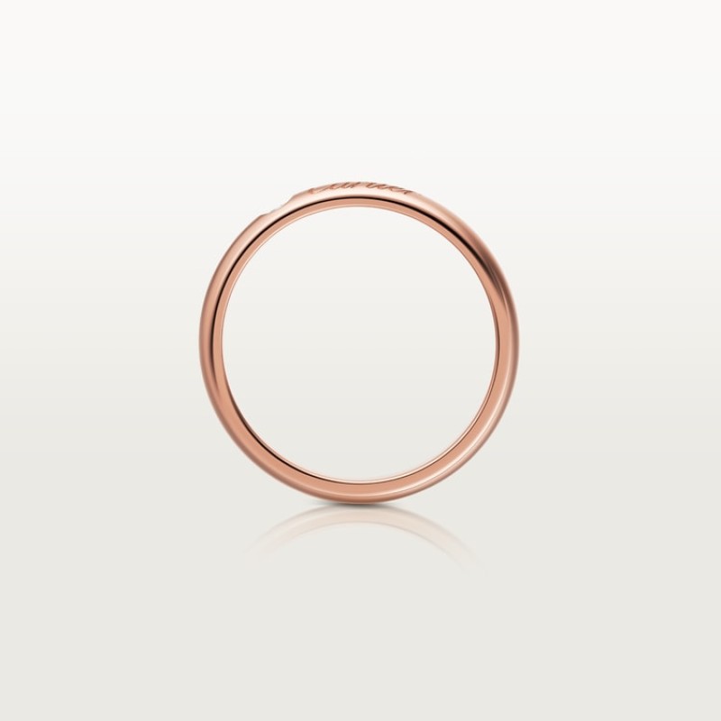 C de Cartier wedding band, 3 mm width, 1 diamond