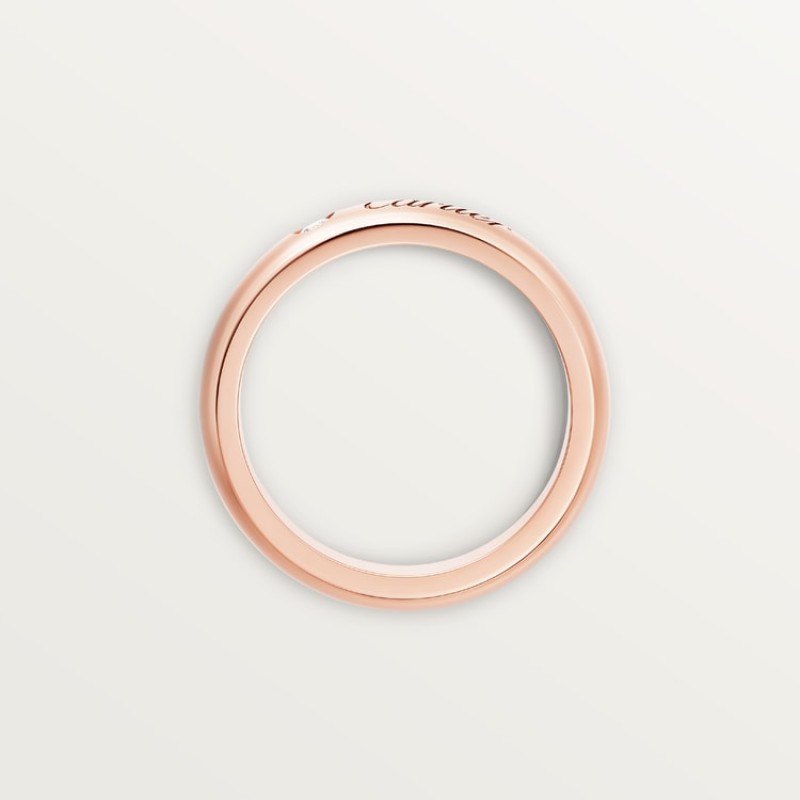 C de Cartier wedding ring, 4 mm width, 1 diamond C de Cartier wedding ring, 4 mm width, 1 diamond