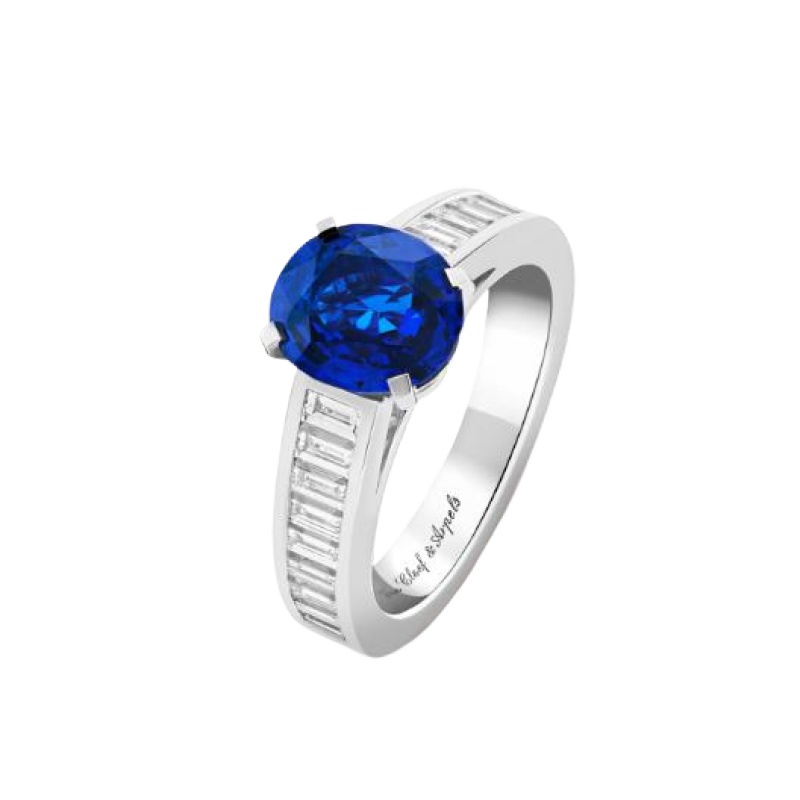 Van Cleef & Arpels Menuet solitaire Saphir 2.46 cts