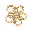 Van Cleef & Arpels Flowerlace clip pendant